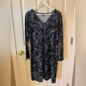 J. Jill Wearever Collection Paisley Knit Dress